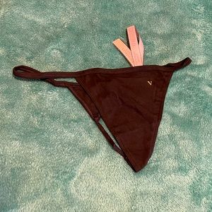 NWT black g-string thong Victoria’s Secret small